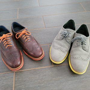Lot of 2 Pair of Cole Haan Wingtip Shoes - Gently Worn in Excellent Condition